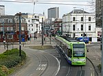 Tram at Reeves Corner, Croydon - geograph.org.uk - 1238898